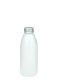 150 ml R-PET-Flasche weiß, Ø 46,2 mm, Alu-Schraubkappe weiß