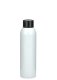 150 ml R-PET-Flasche weiß, Ø 42,2 mm, Schraubverschluss schwarz