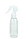 150 ml R-PET-Flasche transparent, Ø 46,2 mm, Mini-Trigger-Sprühzerstäuber weiß, glatt