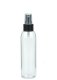 150 ml PET-Flasche transparent, Ø 42,2 mm, Sprühzerstäuber schwarz, geriffelt