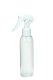 150 ml R-PET-Flasche transparent, Ø 42,2 mm, Mini-Trigger-Sprühzerstäuber weiß