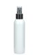 150 ml R-PET-Flasche weiß, Ø 42,2 mm, Sprühzerstäuber schwarz, glatt