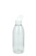 200 ml R-PET-Flasche transparent, Ø 50,4 mm, Klappverschluss, Softline matt weiß