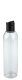 200 ml R-PET-Flasche transparent, Ø 45,8 mm, Disc-Top-Verschluss schwarz