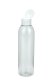 200 ml R-PET-Flasche transparent, Ø 45,8 mm, Klappverschluss, Softline matt weiß