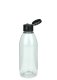 200 ml PET-Flasche transparent, Ø 50,4 mm, Klappverschluss schwarz