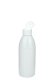 200 ml PET-Flasche weiß, Ø 50,4 mm, Klappverschluss, Softline matt weiß