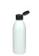 200 ml PET-Flasche weiß, Ø 50,4 mm, Klappverschluss schwarz