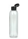 200 ml PET-Flasche transparent, Ø 45,8 mm, Klappverschluss schwarz