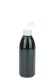 200 ml PET-Flasche schwarz, Ø 50,4 mm, Klappverschluss, Softline matt weiß