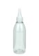 200 ml R-PET-Dosierflasche transparent, Ø 50,4 mm, Schraubkappe weiß