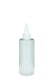 200 ml PETG-Dosierflasche transparent, Ø 50,0 mm, Schraubkappe weiß