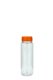 200 ml R-PET-Smoothie-Flasche transparent, Ø 48,0 mm, Verschluss orange