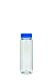 200 ml PET-Weithals-Smoothie-Flasche transparent, Ø 48,0 mm, Verschluss blau