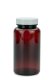 200 ml PET-Packer Schraubdose braun (45/400) – mit Pressure-Sensitive-Einlage, Deckel weiß, glänzend