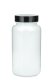 200 ml PET-Packer Schraubdose weiß (45/400) – mit Schraubdeckel, Deckel schwarz, glänzend