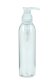 200 ml R-PET-Flasche transparent, Ø 45,8 mm, Seifenpumpe natur
