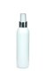 200 ml R-PET-Flasche weiß, Ø 45,8 mm, Lotionpumpe weiß/Metall