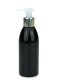 200 ml PET-Flasche schwarz, Ø 50,4 mm, Seifenpumpe natur/Metall