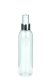 200 ml PET-Flasche transparent, Ø 45,8 mm, Lotionpumpe weiß/Metall
