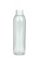 200 ml R-PET-Flasche transparent, Ø 45,8 mm, Schraubverschluss weiß
