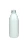 200 ml PET-Flasche weiß, Ø 50,4 mm, Alu-Schraubkappe silber