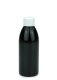 200 ml PET-Flasche schwarz, Ø 50,4 mm, Schraubverschluss mit Spritzeinsatz weiß