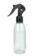 200 ml R-PET-Flasche transparent, Ø 50,4 mm, Mini-Trigger-Sprühzerstäuber schwarz, glatt
