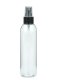 200 ml R-PET-Flasche transparent, Ø 45,8 mm, Sprühzerstäuber schwarz, geriffelt