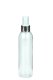 200 ml R-PET-Flasche transparent, Ø 45,8 mm, Sprühzerstäuber, Luxury-Ausführung natur