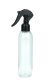200 ml R-PET-Flasche transparent, Ø 45,8 mm, Mini-Trigger-Sprühzerstäuber schwarz