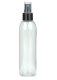 200 ml PET-Flasche transparent, Ø 45,8 mm, Sprühzerstäuber schwarz, glatt