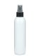 200 ml R-PET-Flasche weiß, Ø 45,8 mm, Sprühzerstäuber schwarz, geriffelt