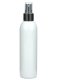 200 ml R-PET-Flasche weiß, Ø 45,8 mm, Sprühzerstäuber schwarz, glatt