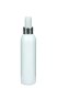 200 ml R-PET-Flasche weiß, Ø 45,8 mm, Sprühzerstäuber, Luxury-Ausführung natur