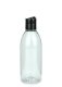 250 ml R-PET-Flasche transparent, Ø 54,5 mm, Disc-Top-Verschluss schwarz