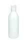 250 ml R-PET-Flasche weiß, Ø 54,5 mm, Disc-Top-Verschluss transparent