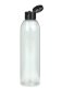 250 ml R-PET-Flasche transparent, Ø 49,0 mm, Klappverschluss schwarz