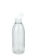 250 ml PET-Flasche transparent, Ø 54,5 mm, Klappverschluss, Softline matt weiß