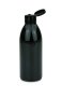 250 ml PET-Flasche schwarz, Ø 54,5 mm, Klappverschluss schwarz