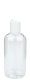 250 ml PET-Flasche transparent, Ø 58,0 mm, Disc-Top-Verschluss weiß