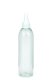250 ml R-PET-Dosierflasche transparent, Ø 49,0 mm, Schraubkappe weiß