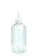 250 ml PET-Dosierflasche transparent, Ø 58,0 mm, On/Off-Verschluss weiß
