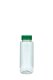 250 ml PET-Weithals-Smoothie-Flasche transparent, Ø 52,0 mm, Verschluss grün