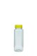 250 ml PET-Weithals-Smoothie-Flasche transparent, Ø 52,0 mm, Verschluss gelb