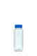 250 ml R-PET-Smoothie-Flasche transparent, Ø 52,0 mm, Verschluss blau