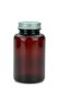 250 ml PET-Packer Schraubdose braun (45/400) – mit Aluminium-Schraubdeckel, glänzend