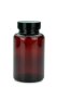 250 ml PET-Packer Schraubdose braun (45/400) – mit Pressure-Sensitive-Einlage, Deckel schwarz, glänzend