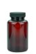 250 ml PET-Packer Schraubdose braun (45/400) – mit Induktionssiegel, Deckel schwarz, matt geriffelt