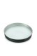 250 ml PET-Cylindrical Zylinderdose klar (70/400) – Alu-Deckel schwarz-silber, matt, EPE-Einlage